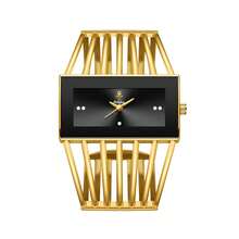 YaLaLuSi Vintage Bohemian-Style Women's Quartz Watch Skeleton Bracelet Watch Exquisite Square Dial Crystal-Studded Markers Elevates Feminine Charm Perfect For Travel, Parties, And Everyday Wear Ideal Gift For Loved Ones And Family Top Choice For Valentine's Day, Birthdays, And All Special Occasions - Gold - View 11