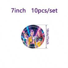 96pcs KPOP Demon Slayer Party Supplies Set, 7/9 Inch Plates, 9 Oz Cups, Birthday Banner, Tablecloth, Napkins, Birthday, Graduation, Summer Party Dinnerware, Disposable Anime Party Goods - Multicolor - View 4