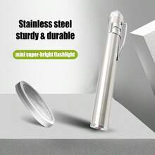 不锈钢LED验蛋器 | 迷你便携式孵化工具 | 符合人体工学的手持式验蛋灯 | 高透光率鸟蛋受精率检测仪（不含电池） - 銀色 - 查看 1