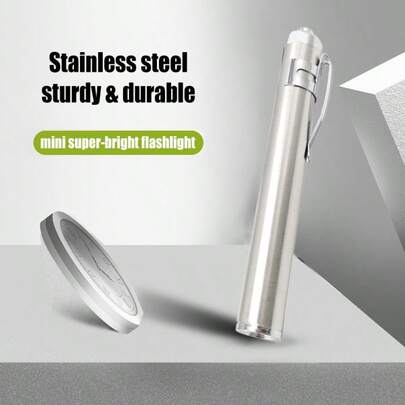 不锈钢LED验蛋器 | 迷你便携式孵化工具 | 符合人体工学的手持式验蛋灯 | 高透光率鸟蛋受精率检测仪（不含电池）