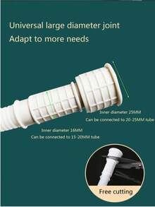 Multifunctional Soft Plastic Tube, Universal Air Conditioner Drain Pipe Extension, Dual-Use For Watering And Old Washing Machine Water Inlet - White - View 7