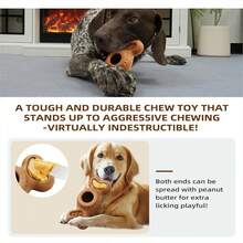 Interactive Treat Puzzle Toy With Freezing Mold Durable Chew Toy For Large Dogs Clean - 薑色 - 查看 5