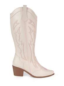 Women's Western Off-Roof Boots, High Top, Embroidered, Texan Style, Pointed Square Toe, Country Style, Munita - Tắt - Xem 3