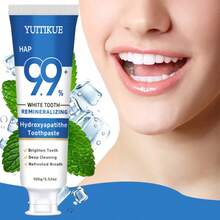 9.9% 美白 - 再矿化羟基磷灰石牙膏，深层清洁，清新口气，增强口腔护理 - 薄荷色 - 查看 3