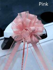 10 pièces Décorations de nœud papillon pour voiture de mariage, rubans d'emballage cadeau, rose/blanc/rouge pour porte de voiture de mariage, rubans de décoration de mariage, rubans de décoration d'escalier, décorations de poignée, nœud papillon décoratif pour cadeau de mariage, convient pour la décoration de table et de chaise de mariage, l'emballage de cadeaux, la décoration de bouquet, la célébration d'anniversaire - Multicolore - Voir 2