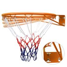 Basketball Rim Replacement 18 Inch Steel Basketball Rim With Net, Easy To Install And Reliable Quality - A - View 8