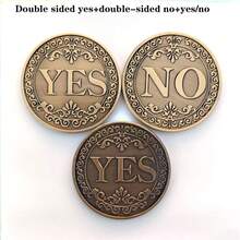 1 件双面是/否决策币、是与否魔法币、收藏品、幸运复古古铜许愿币、财富币、欺骗选择币 - 彩色 - 查看 13