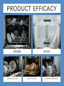洗碗机清洁片，除油、去污、除垢，家用洗碗机护理泡腾片 - 固體 - 查看 3