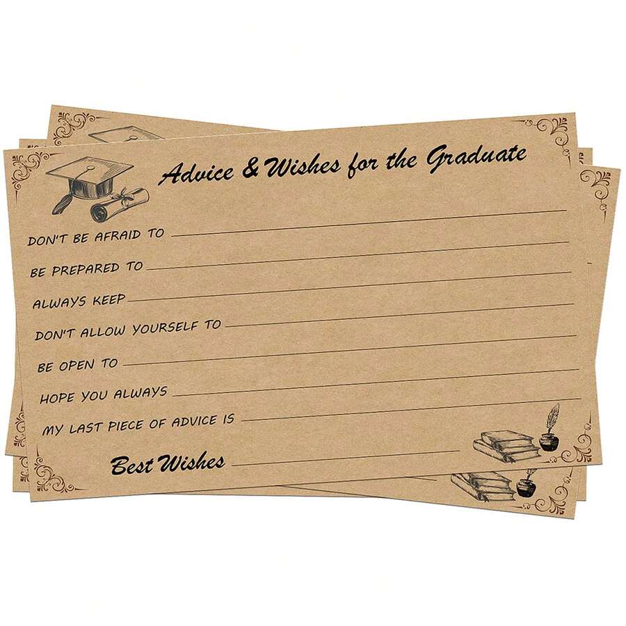 10pcs-50 Pcs Fibevon Graduation Party Supplies 4x6 Inch Cards, Suitable For Any Graduate, Concludes With A Long Lasting Keepsake - Multicolor - View 1