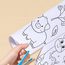 畅销产品！幼儿教育入门之选！妈妈们精心挑选——涂鸦绘画卷轴，超大尺寸涂色纸，激发绘画天赋，创意涂色不弄脏墙壁 - 彩色 - 查看 6