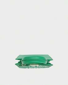 Tote&Carry Women's Y2K Baddie Sassy Letter Print Mini Tote Bag, Vibrant Green PU Leather Crossbody Top Handle Purse, This Is Not A Birkin Ironic Luxury Parody Statement Handbag For Spring Festival Concert Party - 綠色 - 查看 4