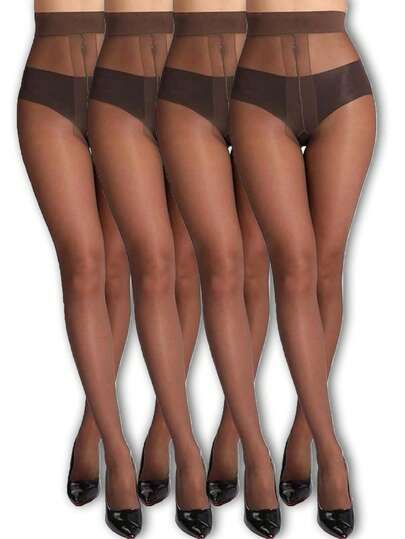 High Waist Seamless Nude Color Comfortable Pantyhose, Plus Size Transparent Shaping Tights, Sexy Skin-Tone Stockings, Suitable For Party And Daily Wear