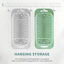 Expandable Drain Basket, Multifunctional Sink Drain Rack, Home Fruit & Vegetable Washing Basket, Dish Drainer - Multicolor - View 5