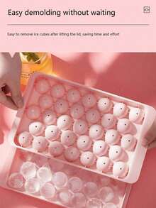 1pc 33-Cavity Blue Ice Ball Maker Mold With Lid, Fridge Ice Cube Tray For Making Cocktail Beverage Frozen Balls - Multicolor - View 4