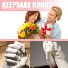 JUE FISH DIY 3D Hand Mold Kit - Complete Plaster Craft Set For Mother's Day Baby Footprint Keepsake - Funny Couples Hand Casting Craft Supplies,Gifts For Men And Women Suitable For Valentine's Day,Birthdays,Weddings And Parties,Quick Ship Items,Free Shipping - DIY Couple Hand Masks - View 8