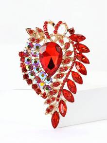 优雅水钻花朵胸针，男女通用，奢华水晶玻璃别针，宴会珠宝，服装配饰/朋友聚会徽章，新款礼物 - 大號玻璃(0087) - 查看 17