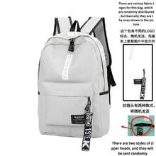 Mochila de  de moda para hombres y mujeres, bolsa para estudiantes de secundaria, gran capacidad, versión coreana de th 5YT7 - Gris Oscuro - Ver 11