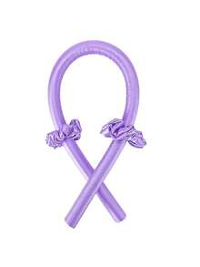 3pcs Manual Sponge Hair Curler Set, No Heat Curling Headband, Big Wave Curling Iron Set, Satin Curling Tool Kit, Includes 1 Curling Iron + 2 Hair Ties, Pink Sponge Curling Wand, Slouchy Curling Iron, No Heat Curling Headband - Multicolor - View 12