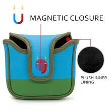 1pc Funny Personalized Putter Head Cover, PU Magnetic Closure Golf Club Sleeve, Ball-In-Hole Design Golf Putter Cover - Multicolor - View 5