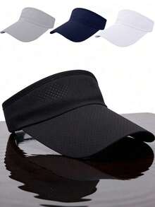 1PC Sports Sun Visor For Men And Women - Quick Dry, UV Protection, Breathable Empty Top Hat, Ideal For Summer Beach, Running & Outdoor Activities, Bicycle Accessories, Volleyball Accessories, Women's Caps, Women's Visors - Mesh Breathable - View 1