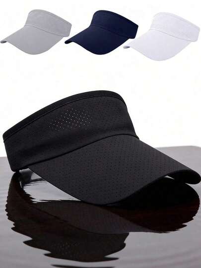 1PC Sports Sun Visor For Men And Women - Quick Dry, UV Protection, Breathable Empty Top Hat, Ideal For Summer Beach, Running & Outdoor Activities, Bicycle Accessories, Volleyball Accessories, Women's Caps, Women's Visors