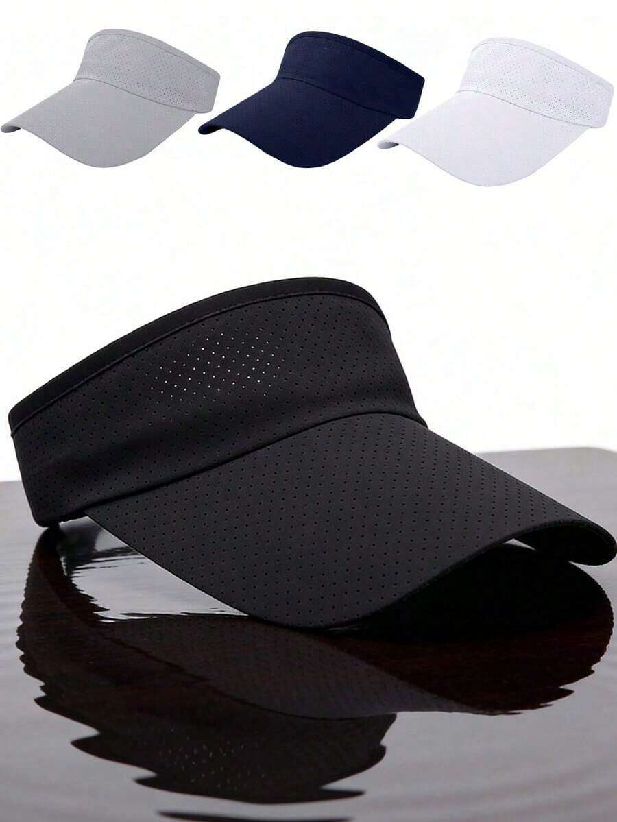 1PC Sports Sun Visor For Men And Women - Quick Dry, UV Protection, Breathable Empty Top Hat, Ideal For Summer Beach, Running & Outdoor Activities, Bicycle Accessories, Volleyball Accessories, Women's Caps, Women's Visors - Mesh Breathable - View 1