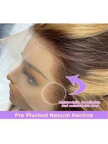 Glueless 13x6 13x4 5 Lace Front Wigs Human Blended Hair 200% Density Body Wave Human Blended Hair Wig Ear To Ear HD Lace Frontal Pre Plucked Wear Go Glueless Wigs - SP4/27 - View 4