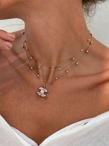 可愛的珍珠cc項鍊