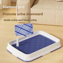 Puppy Potty Training Toilet Tray With Leak-Proof Urine Pad And Isolation Grid Ring, Anti-Slip Pet Toilet For Teddy, Bichon And Small Dogs - View 6