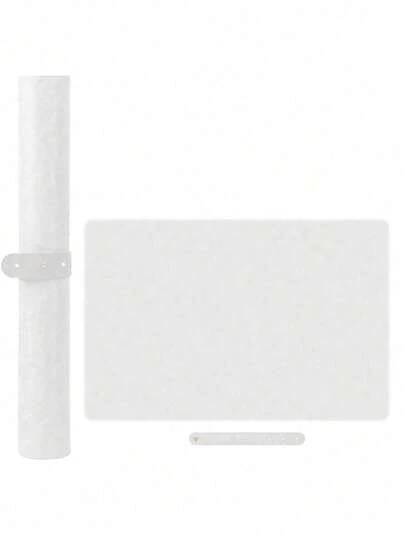 1pc Foldable PU Washable Manicure Desk Mat, Suitable For Nail Technicians And Home Use, Soft Microfiber Leather Material, With 2-4 Random Holes Nail Arm Rest Pad, Can Be Used For Manicure Desk, Random Delivery Of 2 Colors Buttons