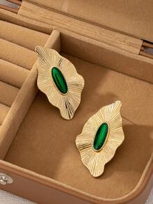 1 Pair European And American Geometric Oil Drop Earrings For Women - Multicolor - View 5