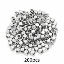 200pcs Gold & Silver Square Beads, Minimalist DIY Accessories - Square - View 8