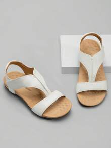 Athlefit Women's Orthopedic Arch Support Sandals Summer Comfortable Sporty Walking Flat Beach Sandals Casual Dressy - 白色 - 查看 6