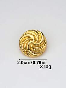 10pcs Metal Decorative Buttons, Exquisite Swirl Design, Suitable For Coats, Sweaters, Suits, Uniforms, Cardigans And DIY Craft Decoration, Fashionable Sewing Accessory, Textured Metal Buttons - Multicolor - View 8