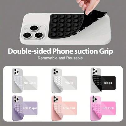 1 Set Classic Silicone Suction Cup, 40pcs Double-Sided Suction Cups, Designed For Hands-Free Photography And Phone Holder. This Multifunctional Sticky Phone Stand Comes With Reusable Sticky Pads To Securely Hold Your Phone And Free Up Your Hands For Taking Photos Or Watching Videos.