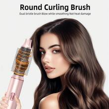 UKLISS Luxurious Rose Gold 5-In-1 Hot Air Brush With 1000W High Power For Fast Drying And Styling, Perfect Portable Travel Gift For Creating Voluminous Curls Or Sleek Straight Hair At Home. - Pink - View 5
