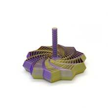 成人3D打印玩具 - 星形，分形六边形陀螺，带手柄，3D自由造型注意力玩具，彩色旋转螺旋设计，2026新款星形陀螺，可拉伸减压玩具 - 彩色 - 查看 22