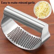 Stainless Steel Garlic Press Tool, Manual Minced Garlic Chopped Garlic Tool - Multicolor - View 4