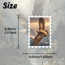 36pcs Raptor Soaring Healing Sticker Pack | Gentle Vinyl Stickers With Majestic And Vulture Designs | Suitable For Laptops, Water Bottles And Gifts | Perfect For Nature Lovers, Adventurers And Those Seeking A Positive Lifestyle - Rectangle - View 8