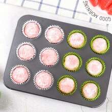 100/2000 Giấy lót bánh cupcake dùng một lần, cốc nướng bánh muffin chống dầu, cốc giấy đựng bánh, khuôn nướng chống dính phù hợp cho bánh cupcake, muffin và các bữa tiệc. - Xem 10