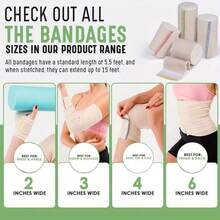 This Elastic Compression Bandage Is Suitable For Legs, Knees, Ankles, Wrists, Elbows And Shoulders, And Is Durable And Long-Lasting. - Multicolor - View 7