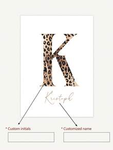 3pcs Personalized Custom Canvas Painting, Custom Name Leopard Print Cheetah Pattern Letter Butterfly Decorative Painting, Personalized Gift For Girls Room Bedroom Decor, Children Friends Birthday Gift, Unframed - Multicolor - View 7