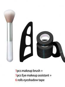 [Eye Makeup Kit] Beginner'S Eye Makeup Assistant Kit With 1 Specialized Eyeshadow Brushes, Eyeshadow Tools, Quick Makeup Templates, And Eyeshadow Molds, Designed For Female Novices To Achieve Professional Results With Minimal Effort, Allowing For Makeup Application - Black - View 10