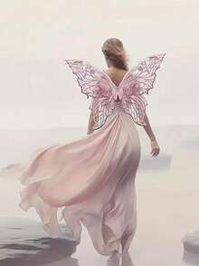 Adult Party Butterfly Wings Performance Props, Holiday Show Fairy Wings New Fabric - Blue - View 11