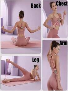 Bandas de resistencia para entrenamiento en casa - Cuerda elástica de tracción, adecuada para ejercicio en casa, amantes del yoga, mejora de la flexibilidad, mantenimiento de la figura perfecta, bandas de resistencia - Multicolor - Ver 9