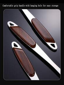 4件/6件套仿桃木厨房用具套装，不粘锅铲、汤勺、长柄勺，家用烹饪工具 - 彩色 - 查看 8