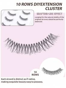 10 Pairs Cartoon Style 3D Faux Mink Eyelashes, Soft Fluttery Natural Looking Lashes For Eyelash Extensions - SS48 - View 5