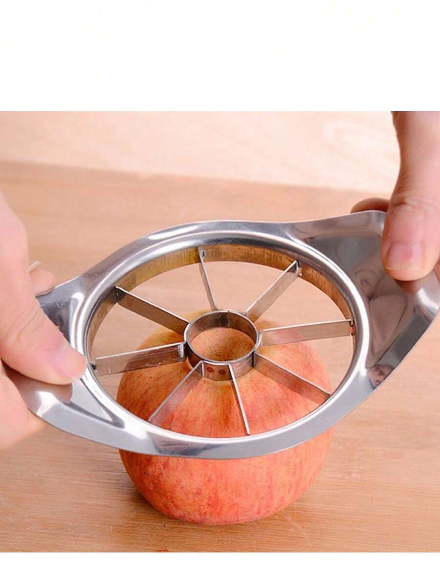 2/1 Pc Convenient Efficient Style Bright Silver Multi-Function Apple Slicer High-Hardness Stainless Steel Material Labor-Saving Press/Uniform Slicing/Easy Storage Suitable For Daily Home Use, Dorm Fruit Prep, Kids' Snack Processing, Outdoor Picnic Apple Coring Gadget Creative Fruit Cutter Convenient Kitchen Tool Back To School Season/New Year/Housewarming Gift - Multicolor 1 - View 1