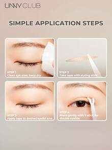 unny club Natural Invisible Double Eyelid Stickers, Waterproof Long Lasting Eye Makeup Tool,Suitable For Daily Makeup Use - Multicolor - View 7