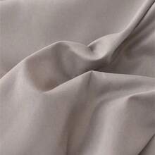 1件纯色柔软透气防尘床裙（带蕾丝边），吸湿排汗，抗皱，四季皆宜，优雅印花设计，适用于卧室和酒店，简约经济的床上用品。 - 灰色 - 查看 7